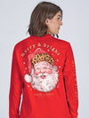 Leopard Santa Long Sleeves Simply Southern Tee