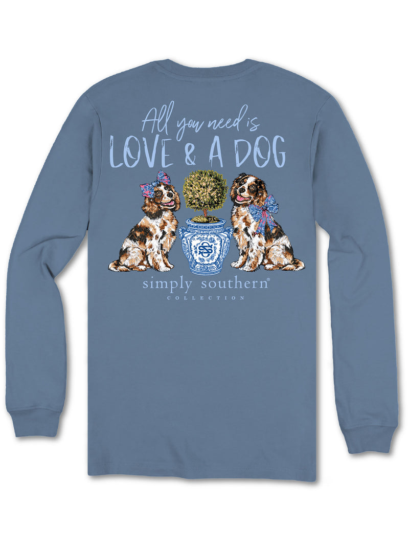 Love & A Dog Long Sleeves Simply Southern Tee
