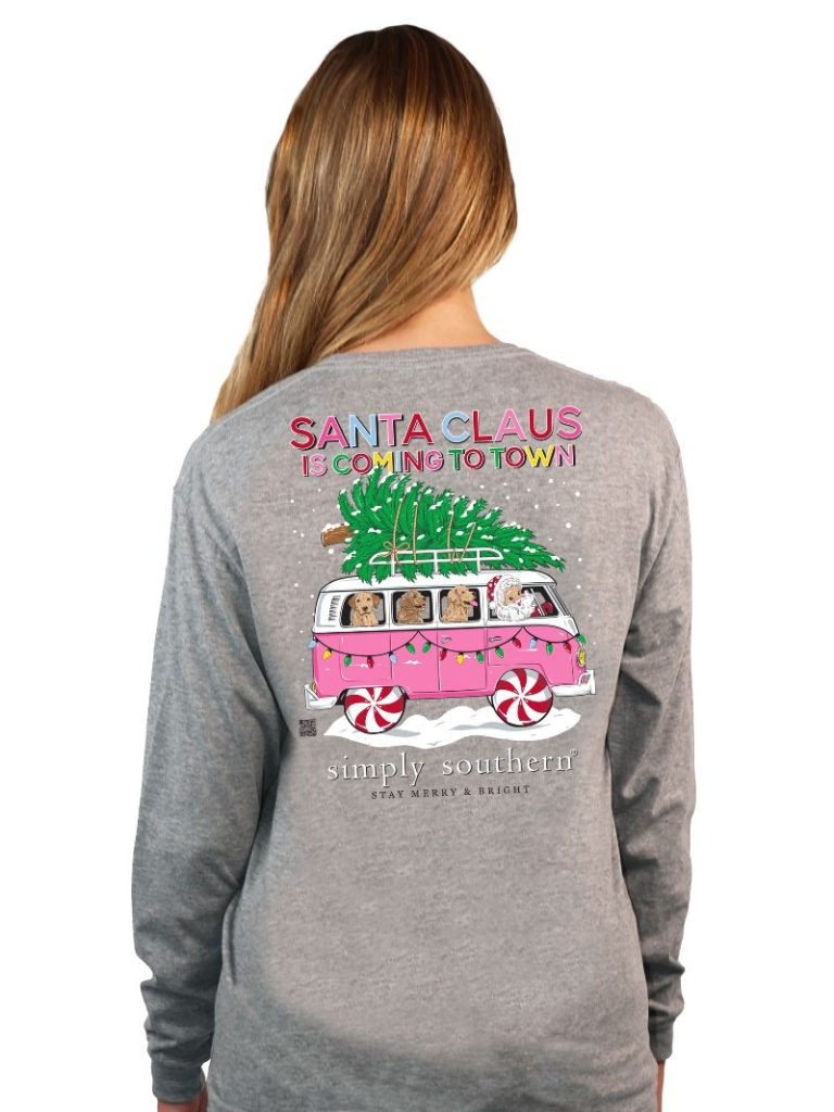 Santa Bus Long Sleeve Simply Southern Tee