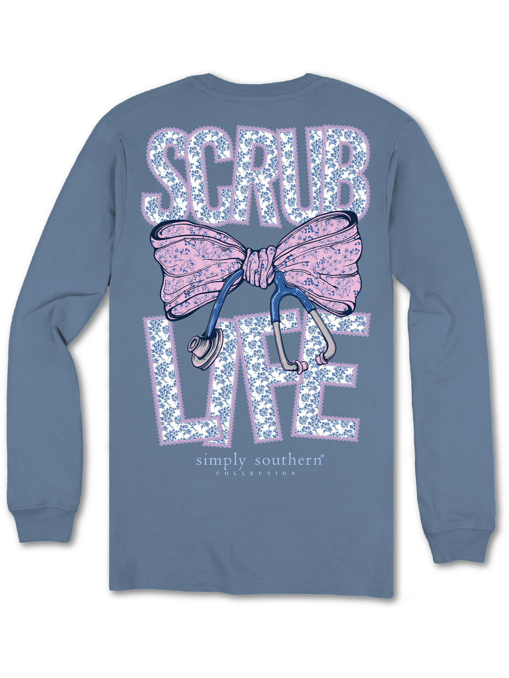 Scrub Life Long Sleeves Simply Southern Tee