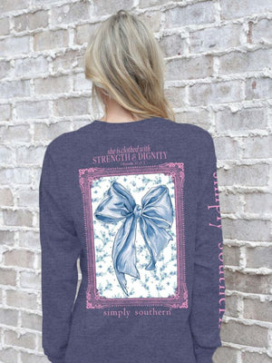 She Is Clothed With Dignity Long Sleeves Simply Southern Tee