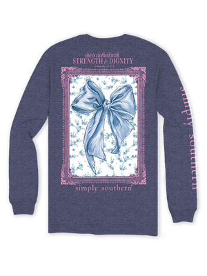 She Is Clothed With Dignity Long Sleeves Simply Southern Tee