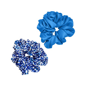 Lilly Pulitzer Twisted Up/Abaco Blue Large Scrunchie Set