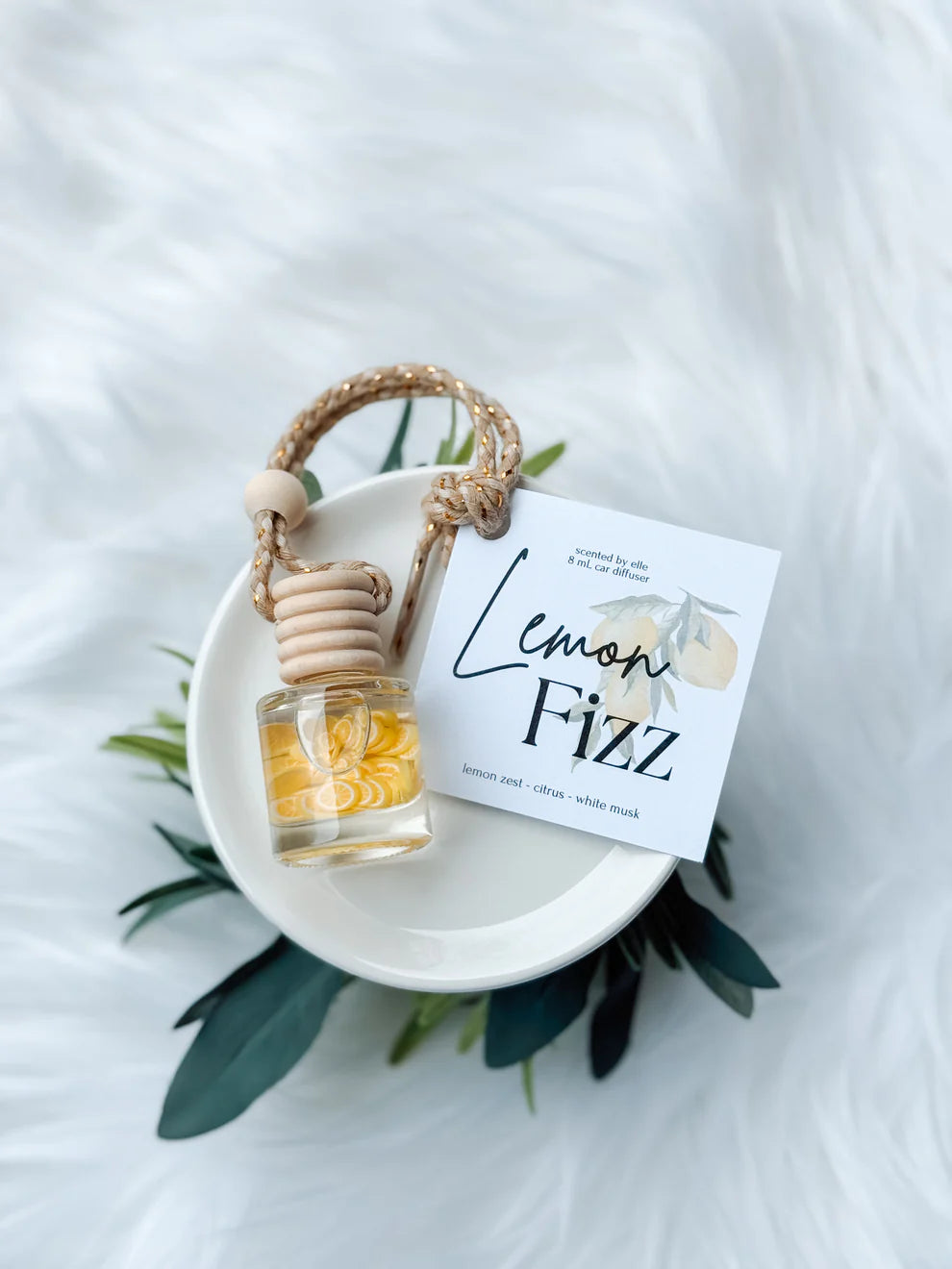 Lemon Fizz Scented by Elle Car Diffuser