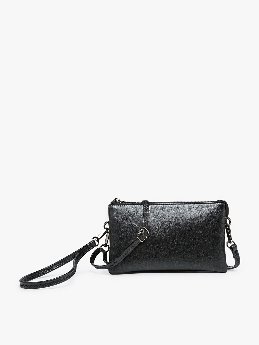 Zoe Onyx 3 Compartment Crossbody/Wristlet Purse