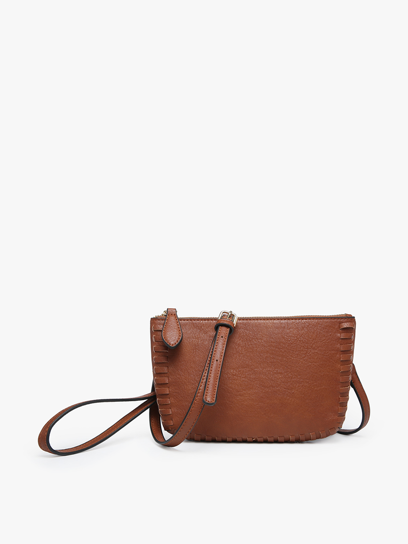 Bonnie Brick Dual Compartment Whipstitch Crossbody Bag