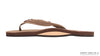 Madison Single Layer with a Braid on a 1/2" Narrow Rolled Strap - Dakr Brown