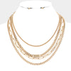 Gold Metal Chain Layered Necklace