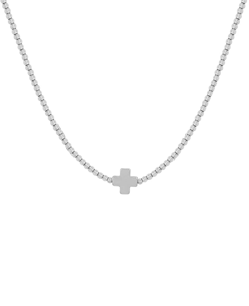 Full of Grace Silver Cross Necklace