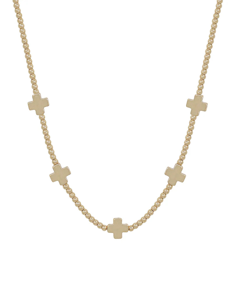 Endless Grace Gold Cross Necklace