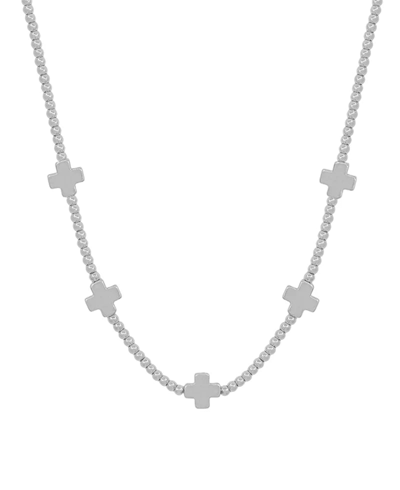Endless Grace Silver Cross Necklace