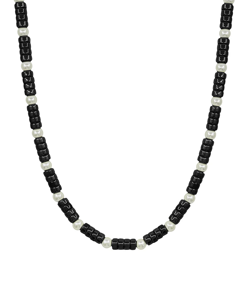 Candace Black Candy Bead & Pearl Necklace