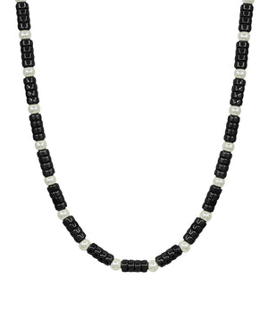 Candace Black Candy Bead & Pearl Necklace