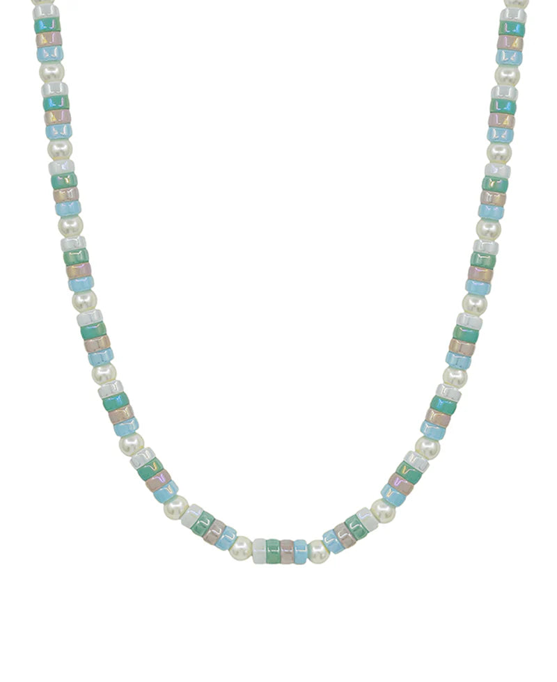 Candace Multi-Color Candy Bead & Pearl Necklace