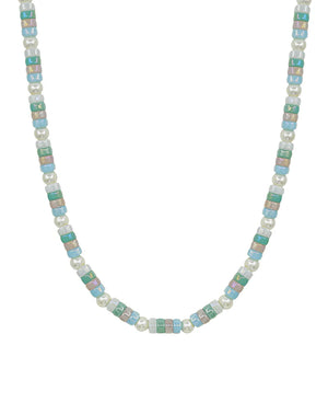 Candace Multi-Color Candy Bead & Pearl Necklace