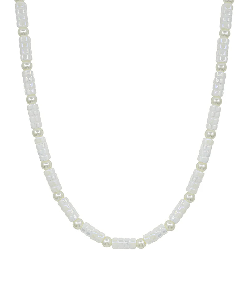 Candace White Candy Bead & Pearl Necklace
