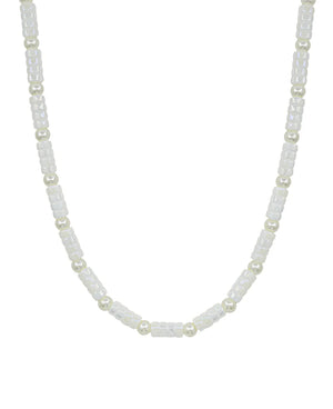 Candace White Candy Bead & Pearl Necklace
