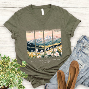 Nothing Is Impossible V-Neck Tee