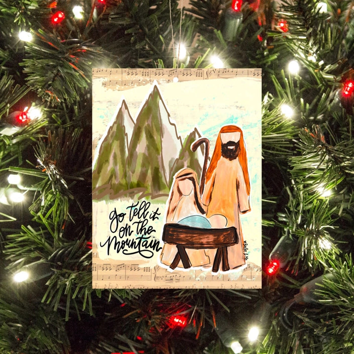 Go Tell It On The Mountain Nativity Ornament