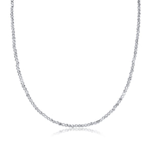 Enewton Bright Silver Faceted Hematite 2mm Bead 17" Choker