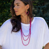 Anju Sachi Chromatic Hues Fuchsia Necklace