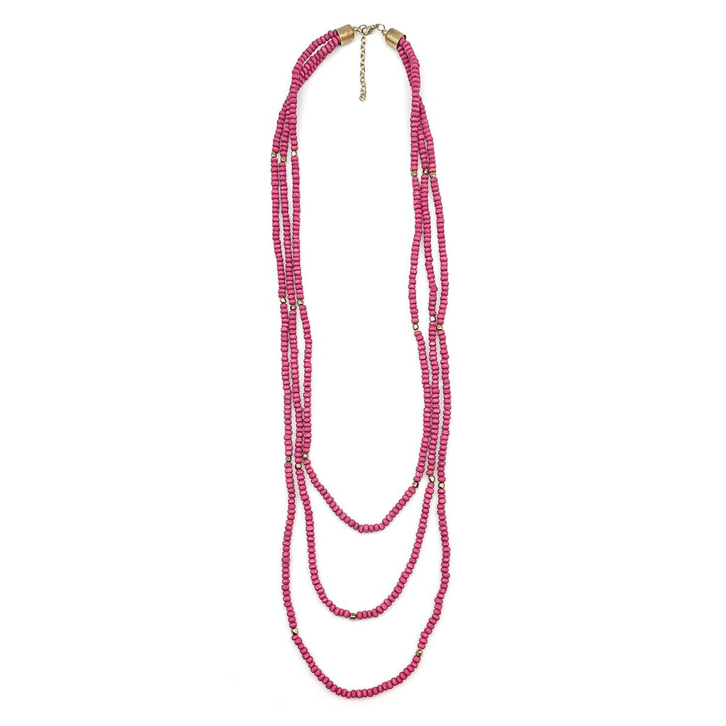 Anju Sachi Chromatic Hues Fuchsia Necklace