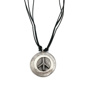 Peace Sign Pewter Anju Necklace