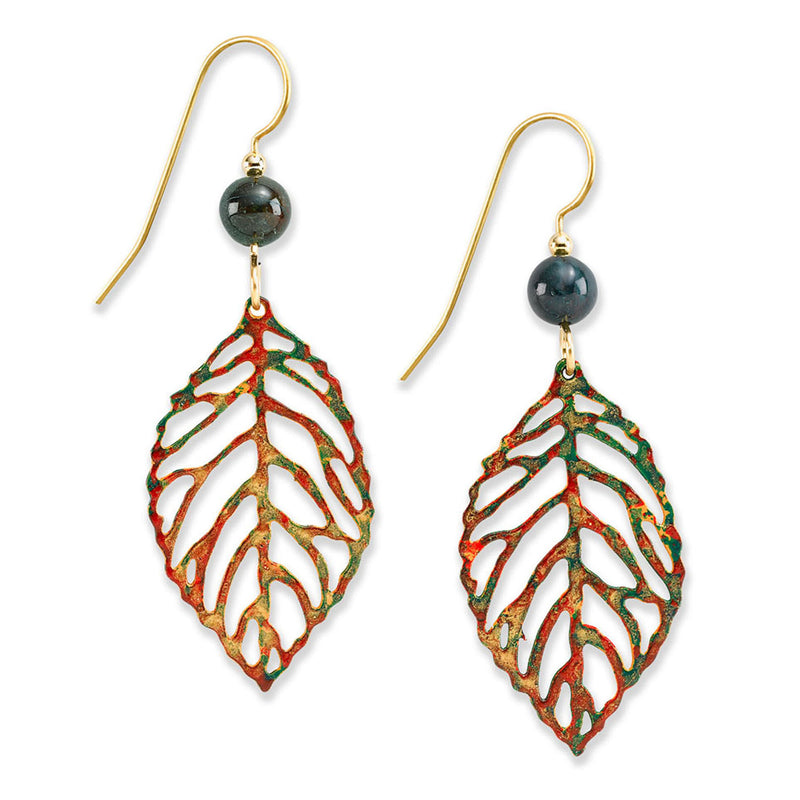 Open Leaf Silver Forest Earrings