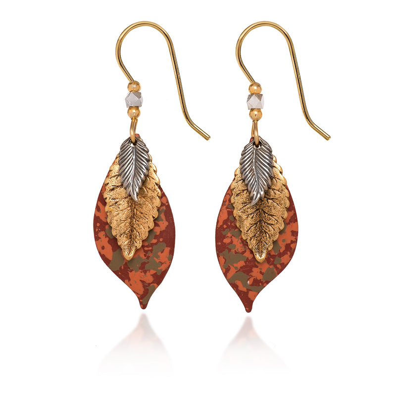 Leaves on Layers Silver Forest Earrings
