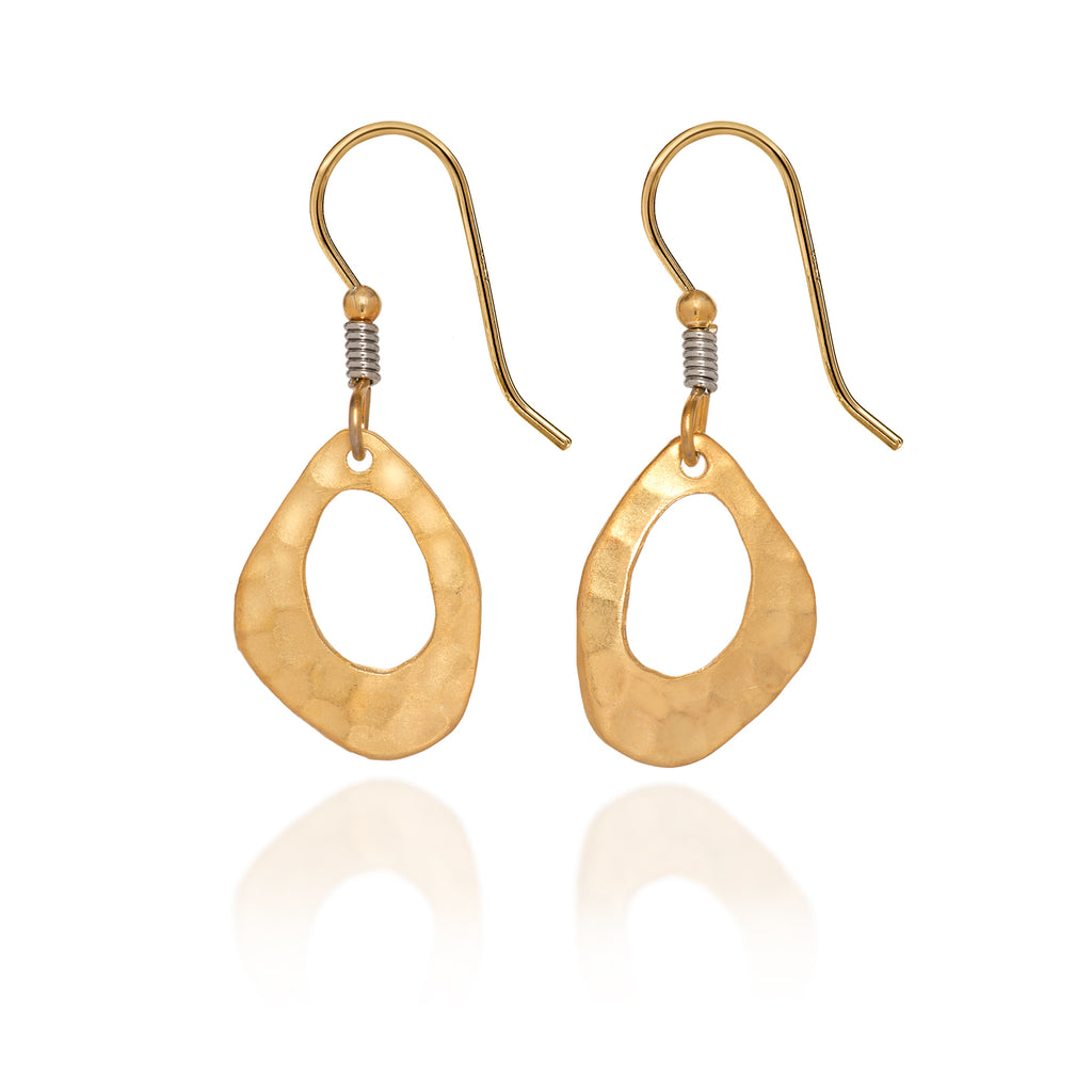 Open Shapes & Wire Silver Forest Earrings