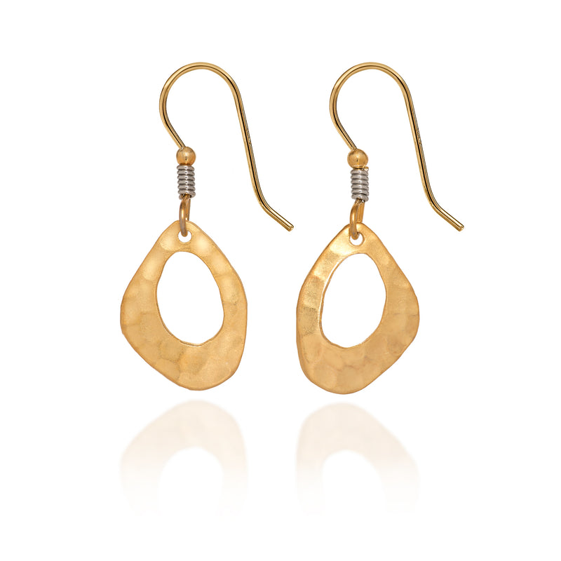 Open Shapes & Wire Silver Forest Earrings