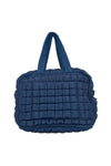 Navy Quilted Katydid Duffle Weekender Bag with Pass-Thru Slip