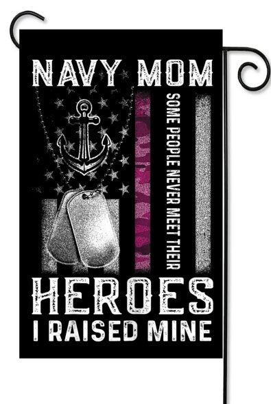 Navy Mom Garden Flag