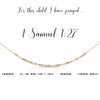 1 Samuel 1:27 Dot & Dash Morse Code Necklace