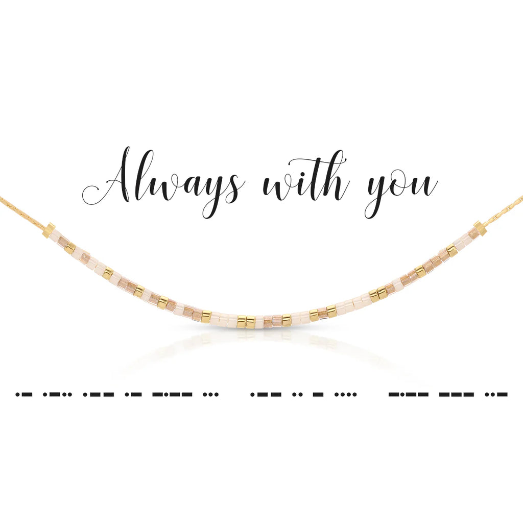 Always With You Dot & Dash Morse Code Necklace