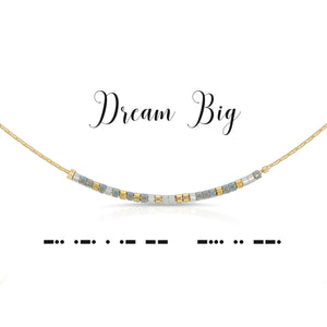 Dream Big Dot & Dash Morse Code Necklace