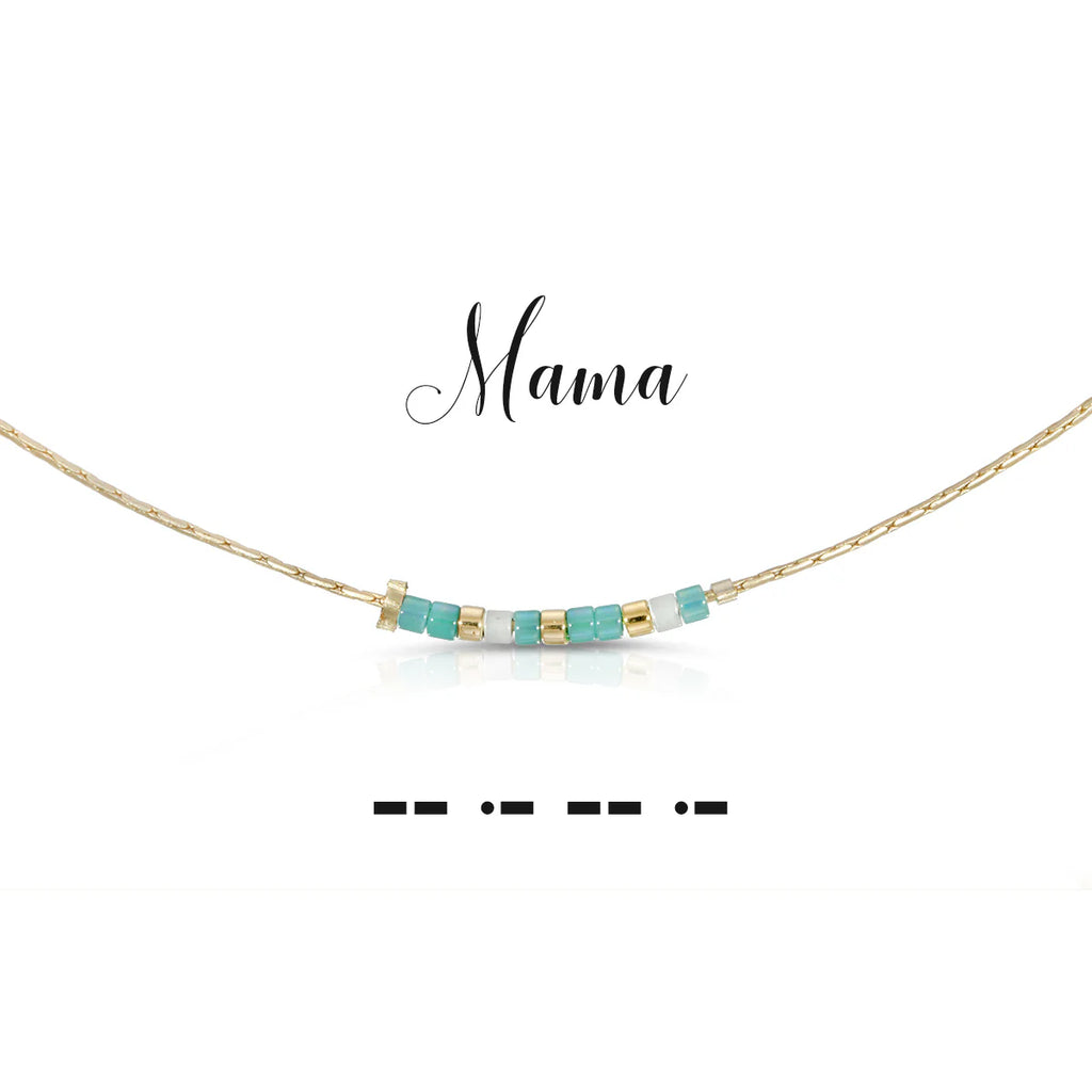 Mama Dot & Dash Morse Code Necklace