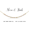 Moon & Back Dot & Dash Morse Code Necklace