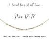 Proverbs 17:17 Dot & Dash Morse Code Necklace