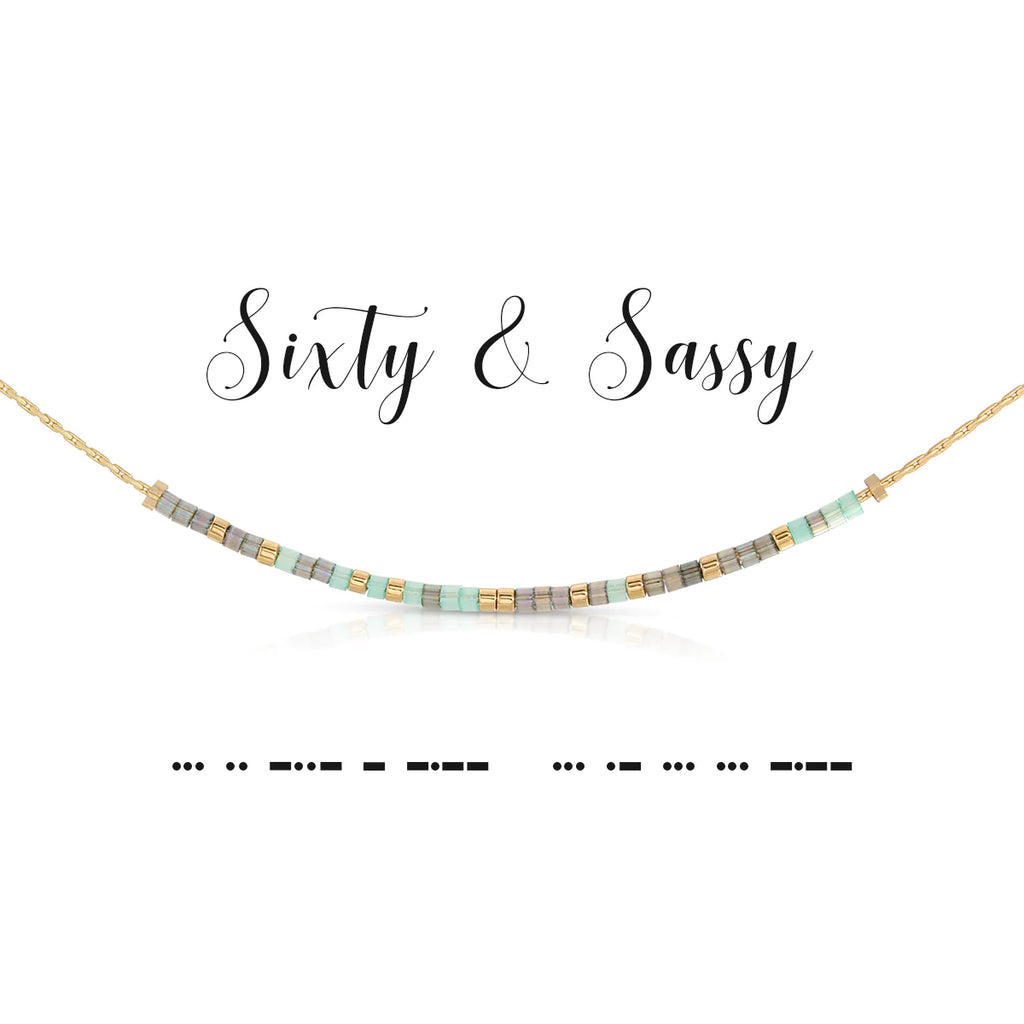 Sixty & Sassy Dot & Dash Morse Code Necklace