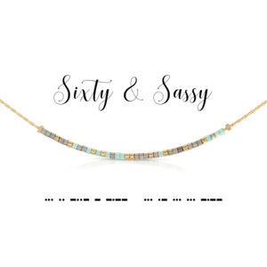 Sixty & Sassy Dot & Dash Morse Code Necklace