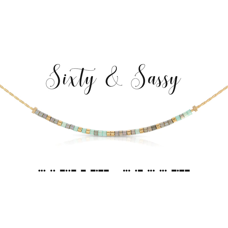 Sixty & Sassy Dot & Dash Morse Code Necklace