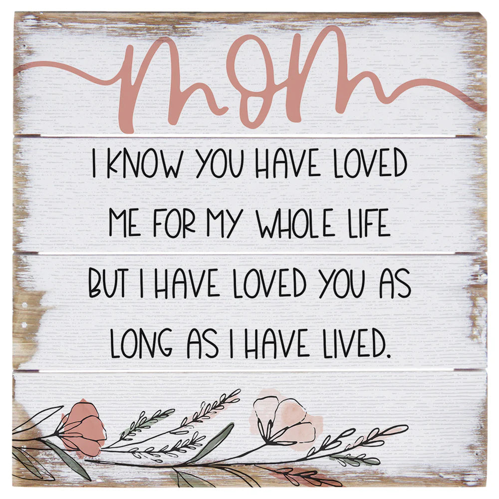 Mom Loved As Long As I Have Lived Pallet Sign
