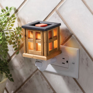 Wood Lantern Pluggable Candle Warmer