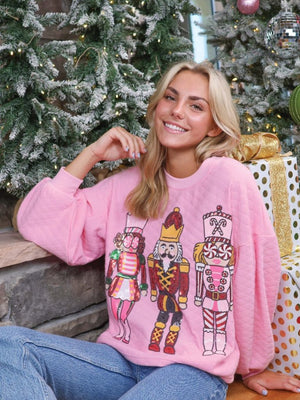 Nutcracker Simply Southern Cheerful Crew Neck Pullover