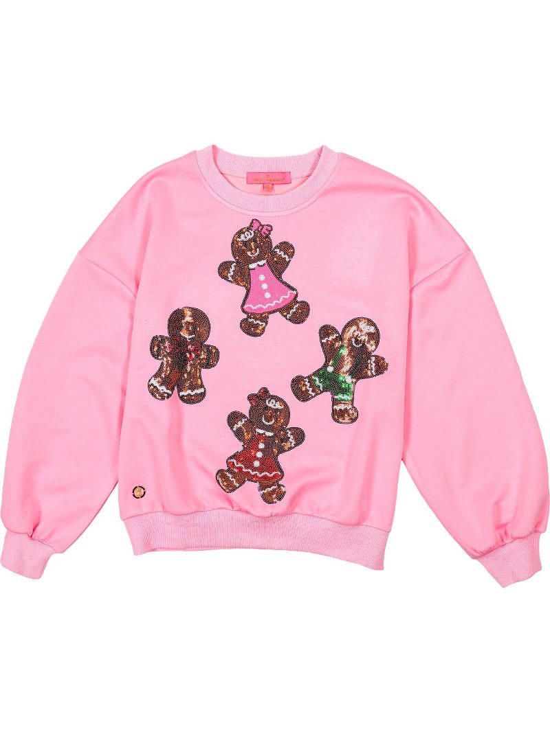 Gingerbread Simply Southern Sequin Crew Neck Pullover