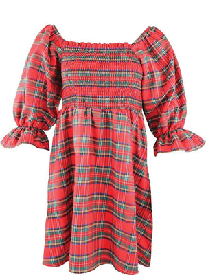 Holiday Plaid Simply Southern Dress