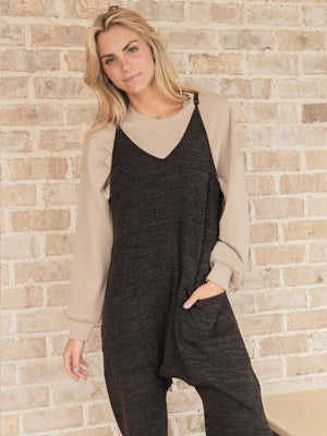 Charcoal Simply Southern Knit Jumpsuit