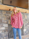 Mauve Simply Southern Fleece Shacket