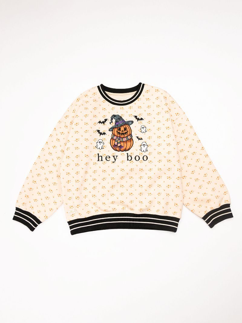 Hey Boo Pumpkin Simply Southern Varsity Crew